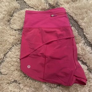 Lululemon sonic pink speed up shorts